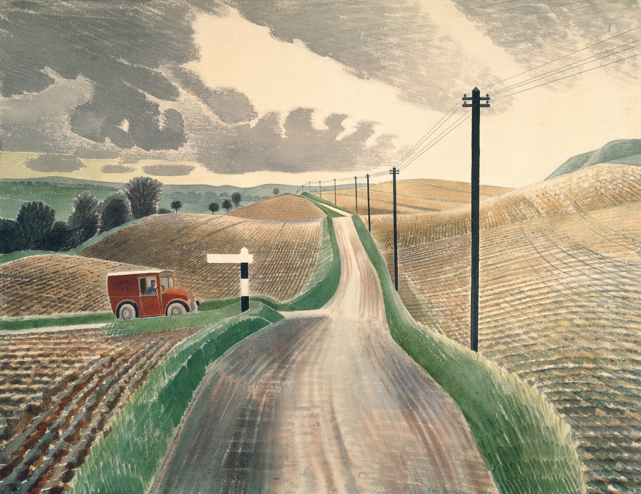 Paisaje de Wiltshire, 1937 de Eric Ravilious