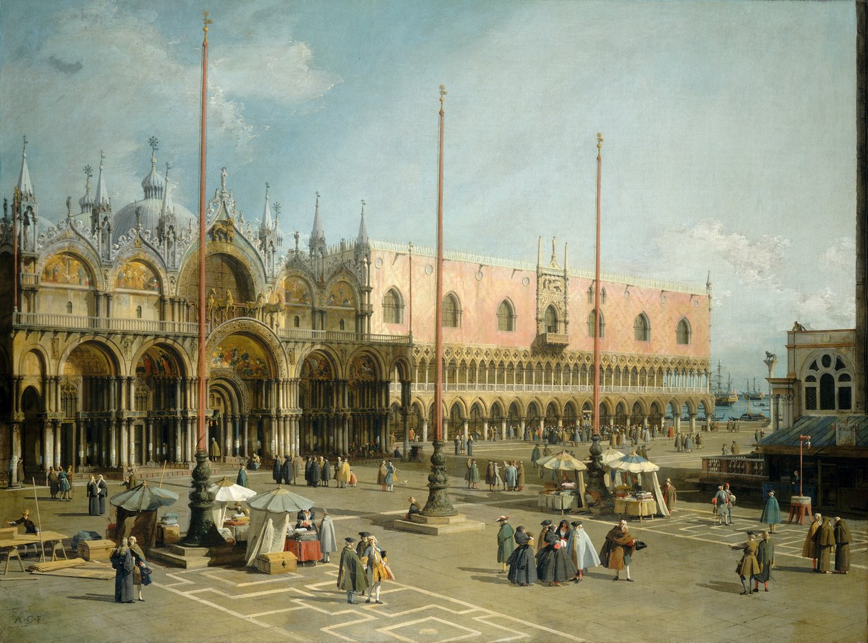 La Plaza de San Marcos, Venecia, 1742-44 de Giovanni Antonio Canal