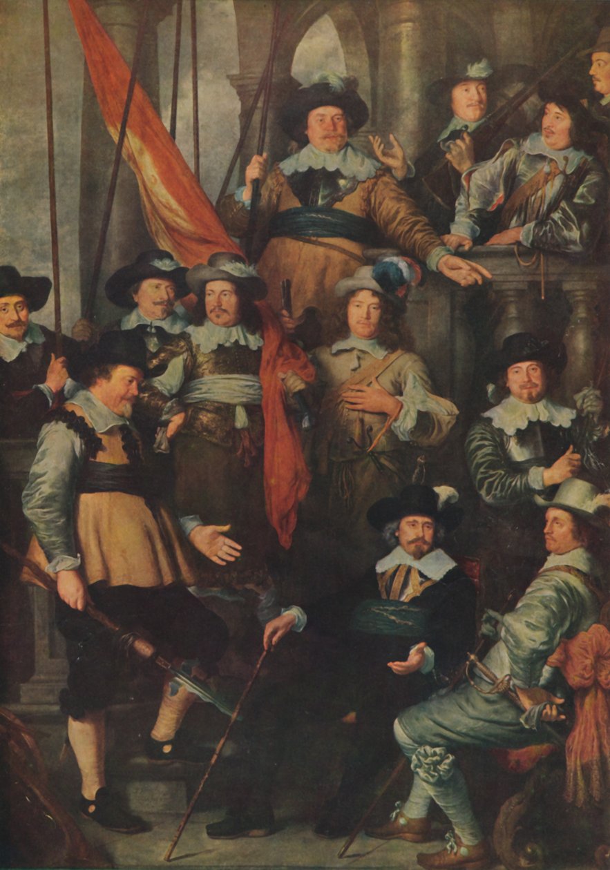La Compañía de la Guardia Cívica de Ámsterdam...en 1645, 1914 de Govaert Flinck