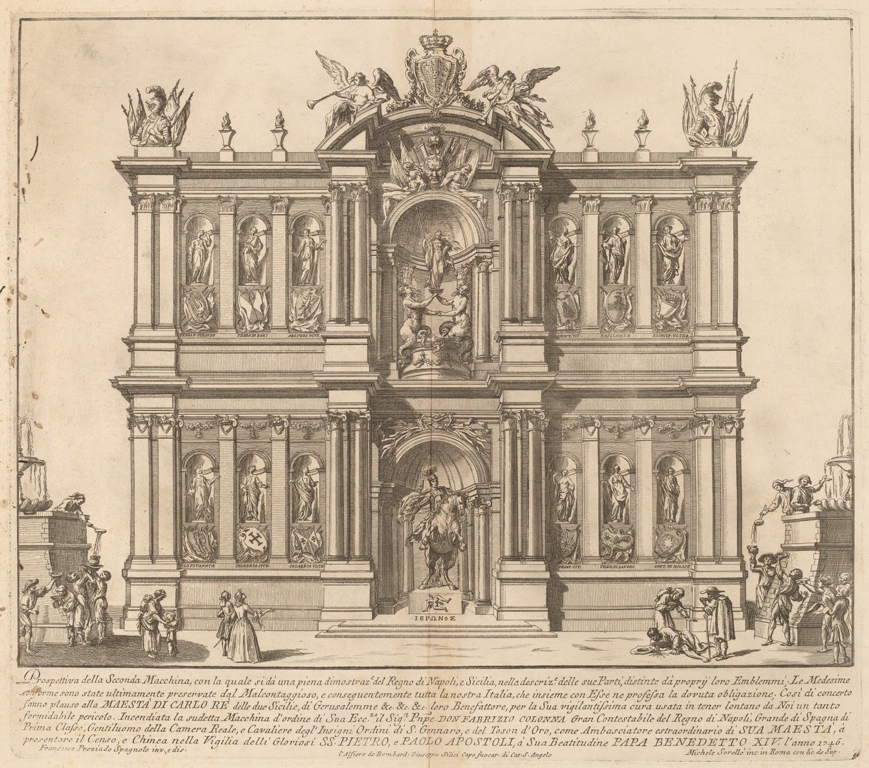 El Reino de Nápoles, para el Festival de la "Chinea" de Miguel de Sorellò after Francisco Preciado