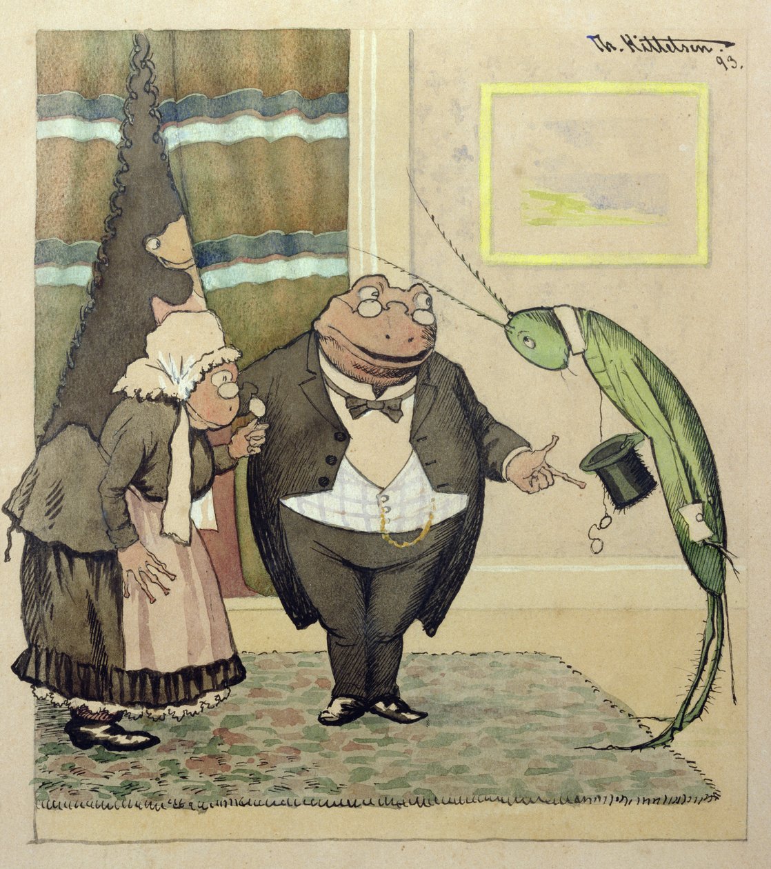 El joven Sr. Green hace una visita de Theodor Kittelsen