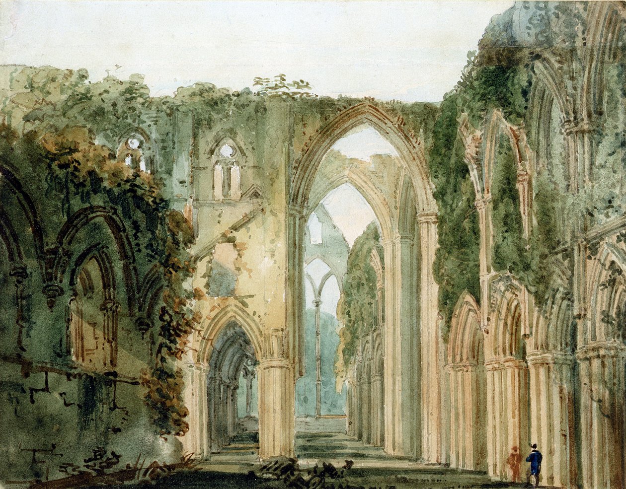 Interior de la Abadía de Tintern de Thomas Girtin