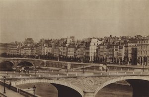 Muelle de la Megisserie hacia 1860, el teatro del Chatelet ya está construido