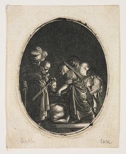 Salomé recibiendo la cabeza de San Juan, grabado por Hendrik Goudt