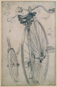 Estudios sobre la bicicleta alta, detalles técnicos