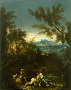 Paisaje con figuras