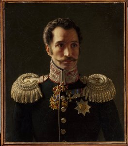 Retrato de Leonty Vasilievich Dubelt (1792-1862), jefe de personal del cuerpo de gendarmería. (Retrato de L.V. Dubelt, Jefe de Estado Mayor del Cuerpo de Gendarmes). Pintura de Alexei Vasilyevich Tyranov (1808-1859), óleo sobre lienzo