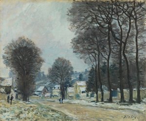 Nieve en Louveciennes, c.1874