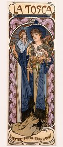 Póster de Tosca con Sarah Bernhardt, 1899