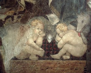 Alegoría del Buen Gobierno, detalle de Rómulo y Remo, 1338-40