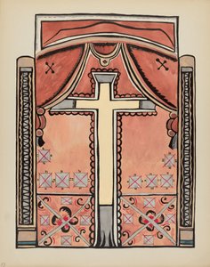 Lámina 13: Diseño con cruz: Del portafolio "Diseños coloniales españoles de Nuevo México"