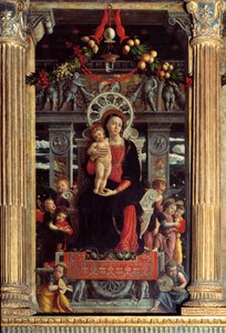 Retablo de San Zeno: panel central “Madonna y Niño con nueve ángeles”