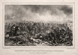 Última carga de los lanceros rojos en Waterloo