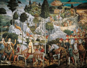 Procesión de los Reyes Magos a Belén, por Benozzo Gozzoli, Capilla del Palazzo Medici Riccardi, Florencia