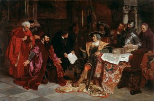 El Emperador Maximiliano recibe a los embajadores venecianos en Verona, 1879