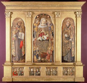 Virgen y Niño con los Santos Buenaventura y Luis de Tolosa, c.1489