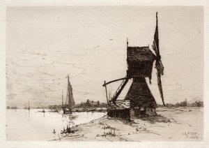 Molino de viento a lo largo de la costa, 1884