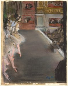 Bailarines en la antigua ópera, c. 1877