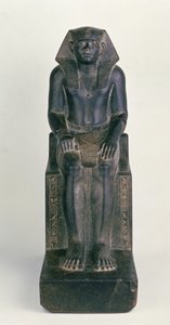 Estatua sentada de Sesostris III, de Hierakonpolis, Reino Medio