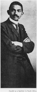 Mahatma Gandhi (1869-1948) como abogado en Sudáfrica, c.1900