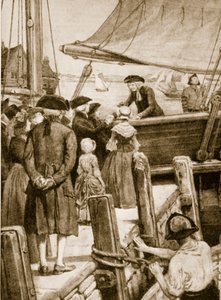 Wesley a bordo del Príncipe de Gales en 1787 despidiéndose de los irlandeses