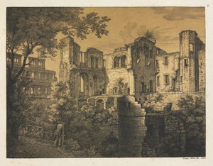 Seis vistas del Castillo de Heidelberg: Parte Occidental, 1820