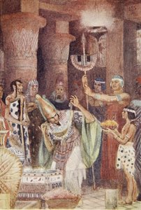 La cámara del tesoro de Rhampsinites, ilustración de "The Myths of Ancient Egypt" de Lewis Spence
