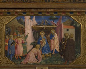 La Adoración de los Magos El retablo de la Anunciación con 5 escenas de Predella, 1430-1432