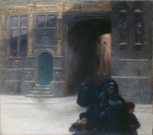 Casas doradas en Brujas (óleo sobre lienzo)