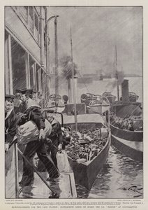 Refuerzos para la estación del Cabo, marineros embarcando en el SS Briton en Southampton