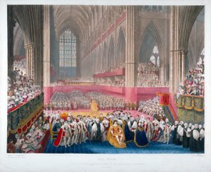 La coronación del Rey Jorge IV en la Abadía de Westminster, Londres, 19 de julio de 1821