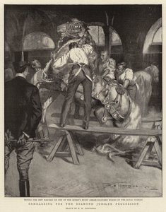 Ensayando para la procesión del Jubileo de Diamante