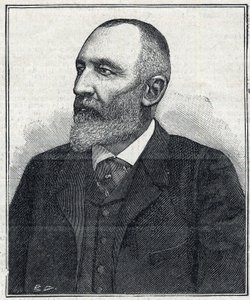 Retrato de Auguste Scherer-Kestner (1833-1899), químico, industrial y político alsaciano. Grabado de 1897. Colección privada