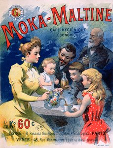 Póster publicitario de café Moka-Maltine, c.1900