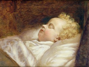 El joven Federico finalmente dormido c.1855