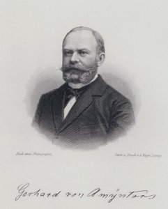 Dagobert von Gerhardt, soldado, poeta y novelista alemán (grabado)