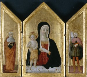 Madonna y Niño con dos Santos