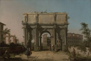 Vista del Arco de Constantino con el Coliseo, 1742-5