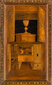 Coro canónico de madera, Incrustado por Giovanni Maria Platina 1484, Sitial superior