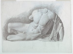 Estudio académico de un molde de un desnudo clásico