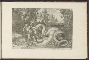 Compañeros de Cadmo devorados por un dragón Metamorfosis de Ovidio (título de la serie) Recreaciones de P. Ovidius Naso (título de la serie)