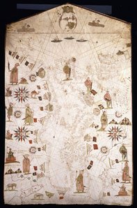 Carta portulana del Mediterráneo y el norte de Europa, c.1575-1600