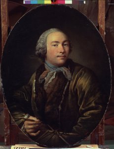Auto retrato. Pintura de Ivan Petrovich Argunov (Argunov) (1729-1802). Óleo sobre lienzo, 58,7 x 47,4 cm. Arte ruso, retrato del siglo XVIII. Galería Estatal Tretyakov, Moscú.