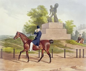 Una vista en Hyde Park, grabado por J. Wilson, 1852