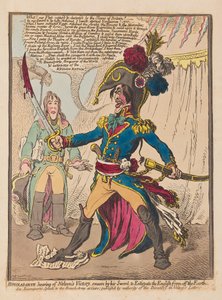 Bonaparte al escuchar la victoria de Nelson jura por su espada extirpar a los ingleses de la tierra, 1798