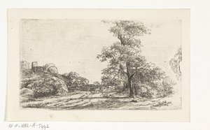 paisaje con un árbol