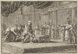 El asiento que había colocado junto al asiento del gran visir es arrebatado al enviado francés en Constantinopla, 1677.