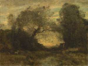 El estanque en la entrada del bosque