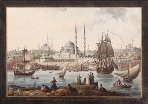 El Yeni Cami y el puerto de Estambul, segunda mitad del siglo XVIII