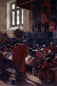 Anne du Bourg y Enrique II en el Parlamento de París, 10 de junio de 1559, 1893